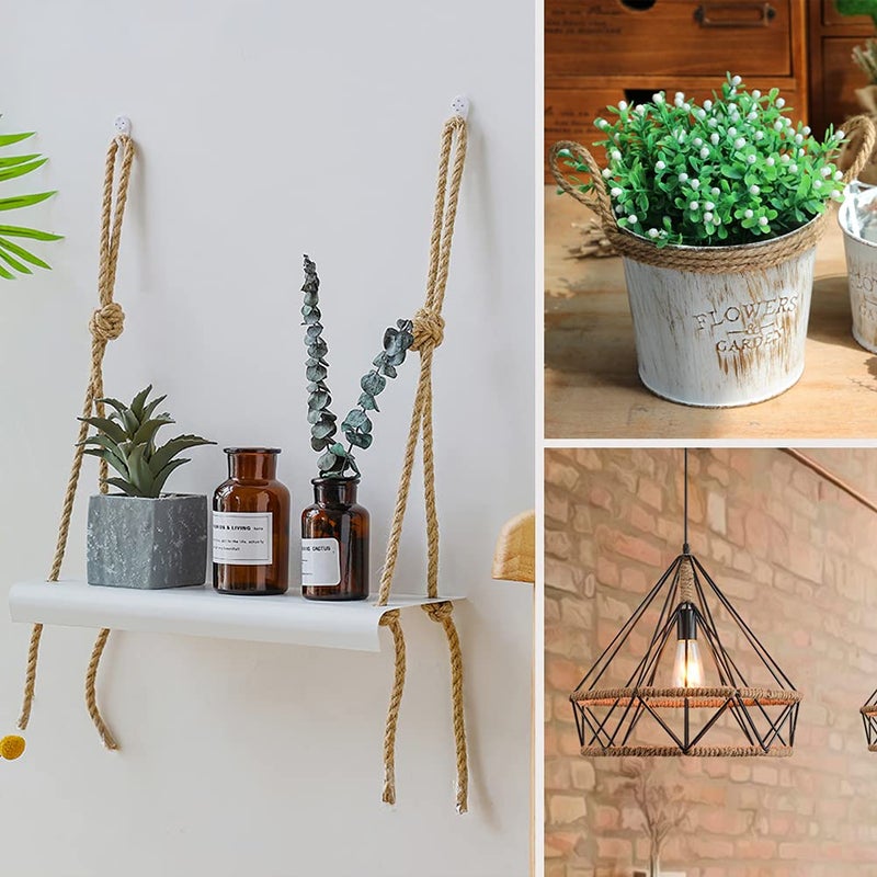 Tenn Well 10mm Jute Rope, 50 Feet 3/8 inch Heavy Duty and Thick Twine Decorative Rope for Crafting, Cat Scratch Post, Gardening, Farmhouse Decor, Home Decor - Image 5